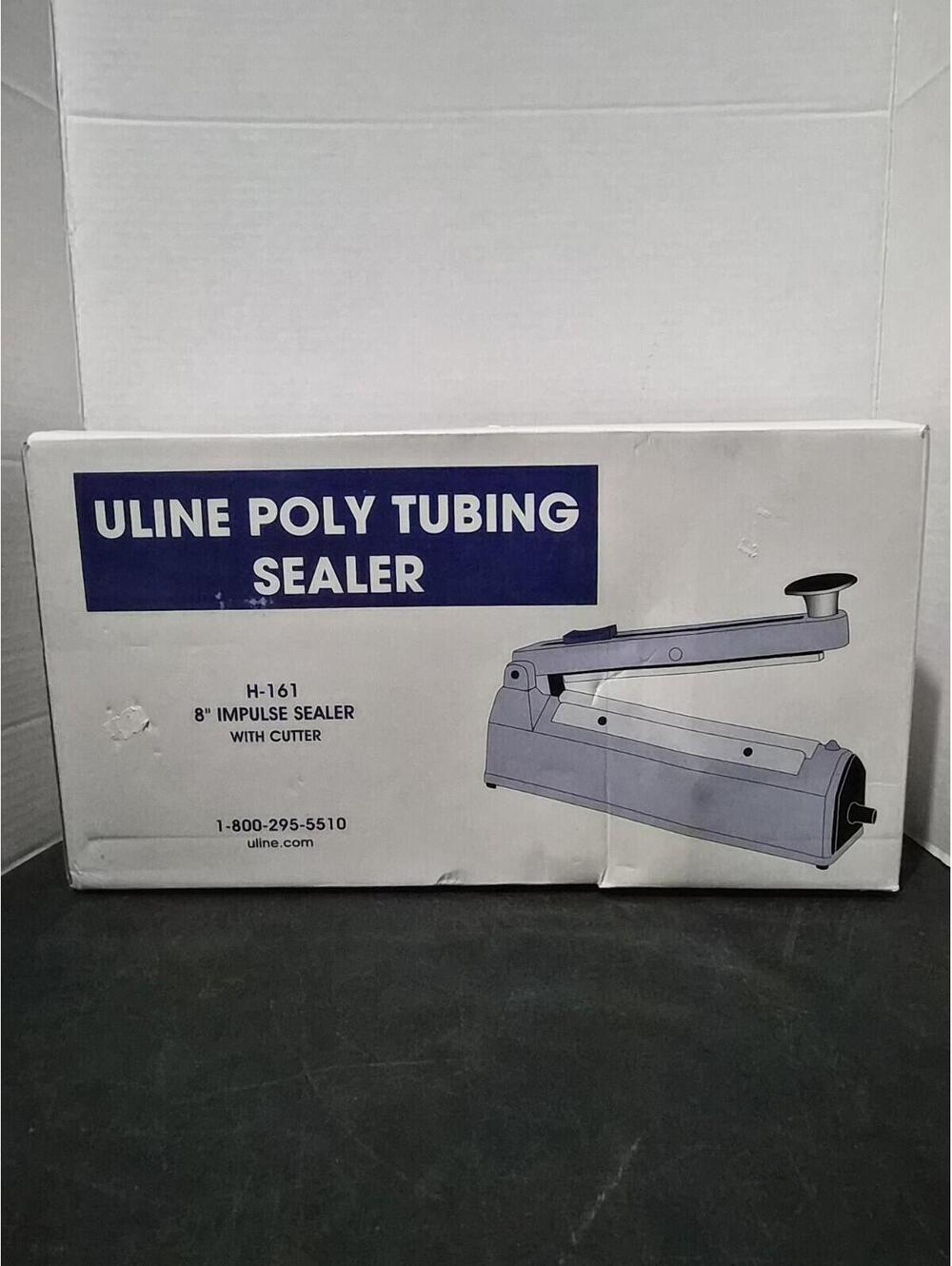 Uline Poly Tubing Sealer 8 Inch Impulse Sealer With Cutter H161 New In Box